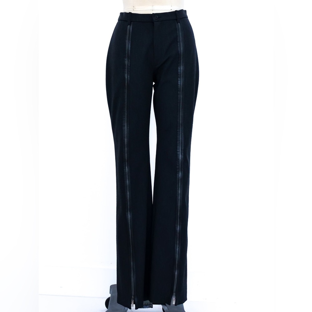 Vertigo Paris Black Flared Pants with zipper details